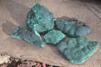 Natural Crystalline Botryoidal Malachite Specimens  x 5 From Kambove, Congo - Toprock Gemstones and Minerals 