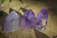 Polished Small Window Amethyst Points x 12 From Ankazobe, Madagascar - Toprock Gemstones and Minerals 
