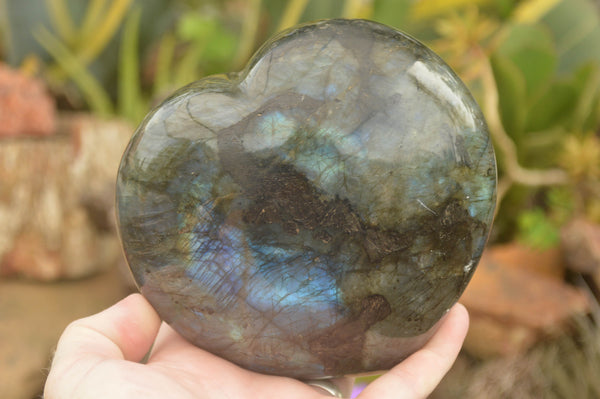 Polished Large Labradorite Heart  x 1 From Tulear, Madagascar - TopRock