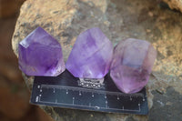 Polished Small Window Amethyst Quartz Points x 12 From Madagascar - Toprock Gemstones and Minerals 
