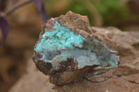 Natural Drusy Coated Chrysocolla & Malachite Specimens x 3 From Likasi, Congo - Toprock Gemstones and Minerals 