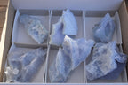 Natural Etched Blue Chalcedony Specimens  x 6 From Nsanje, Malawi - Toprock Gemstones and Minerals 
