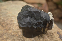 Natural Schorl Black Tourmaline Specimens x 2 From Erongo Mountains, Namibia - TopRock