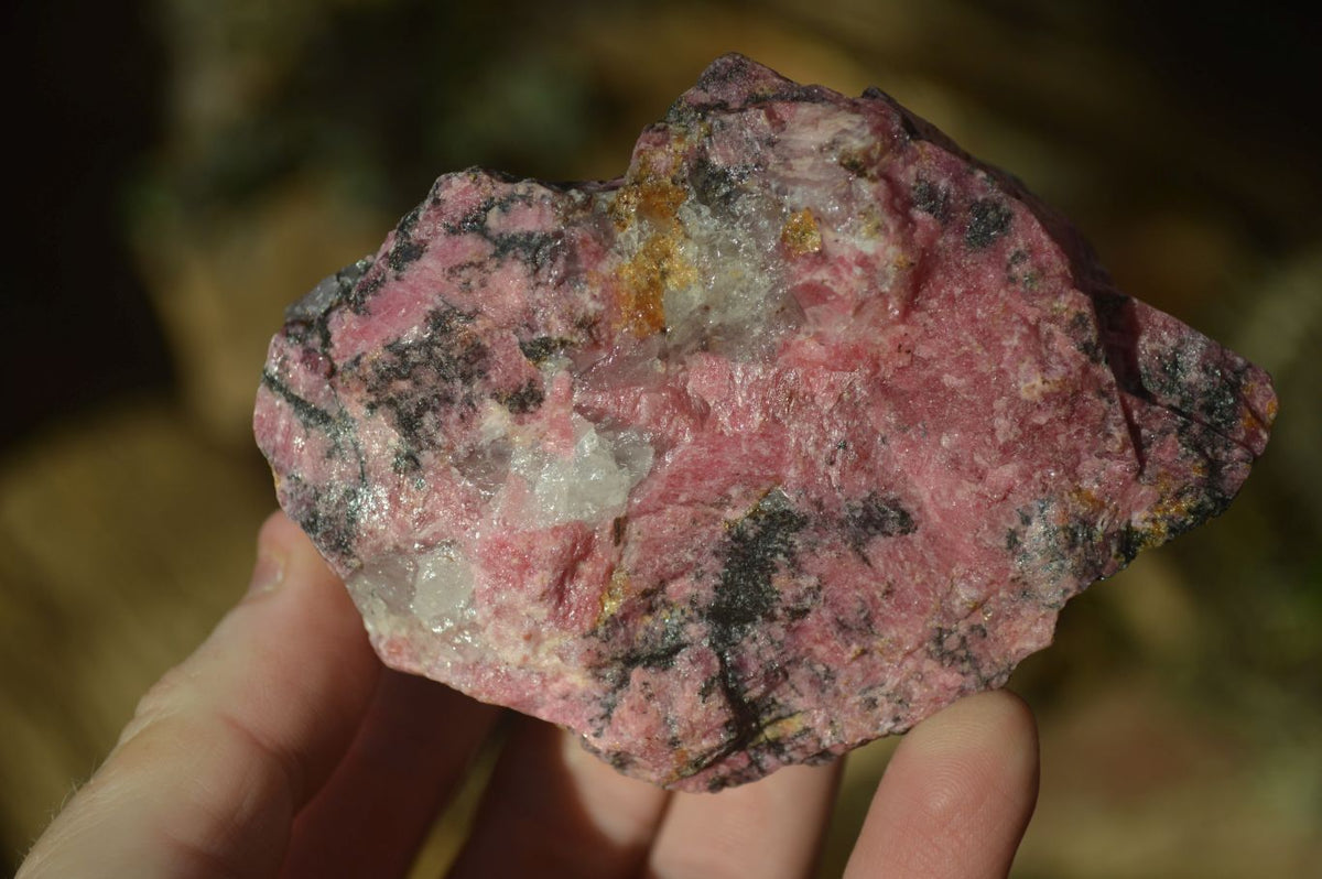 Natural Rough Red Rhodonite Specimens x 6 From Karoi, Zimbabwe - Toprock Gemstones and Minerals 