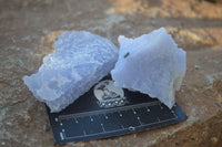 Natural Etched Blue Chalcedony Specimens  x 12 From Nsanje, Malawi - Toprock Gemstones and Minerals 