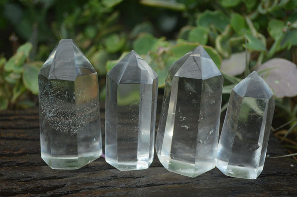Polished Rare Optic Quartz Points  x 12 From Madagascar - Toprock Gemstones and Minerals 