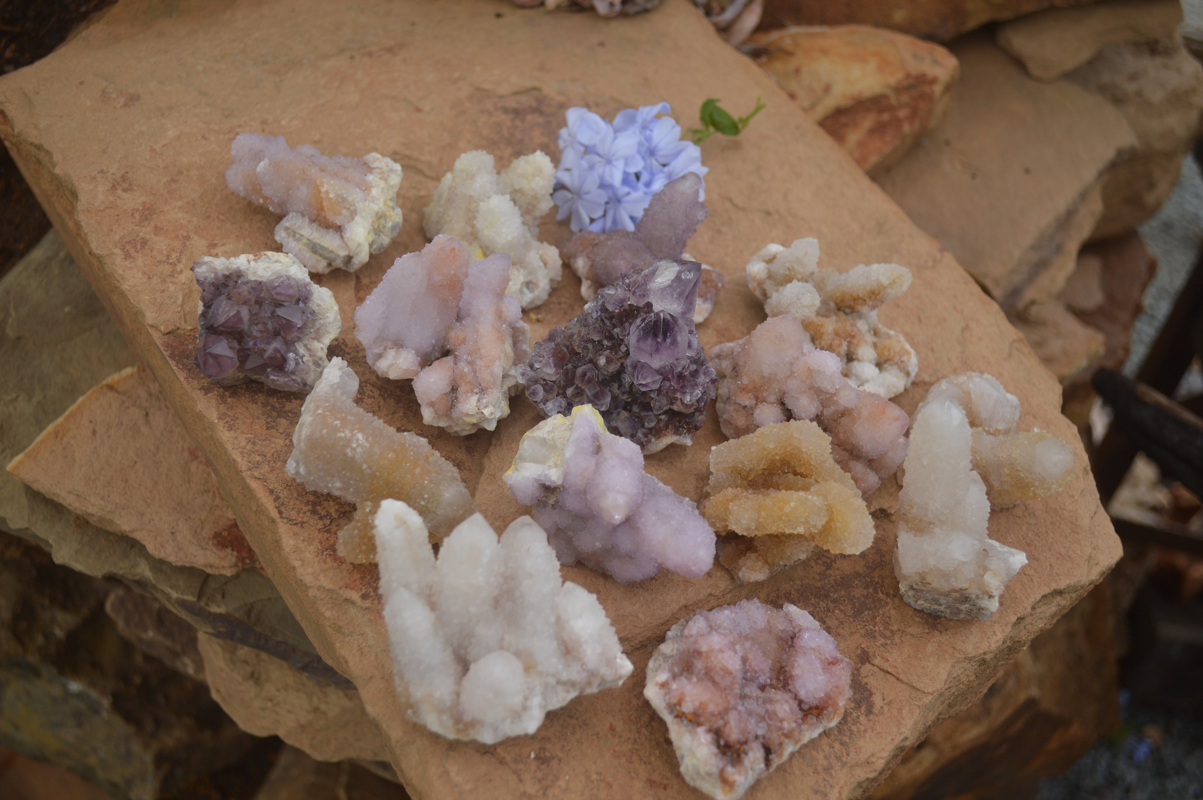 Natural Selected Mixed Spirit Quartz Clusters  x 35 From Boekenhouthoek, South Africa - TopRock