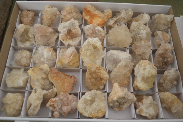 Natural Limonite Tinted Quartz Crystal Plates  x 35 From Zambia - Toprock Gemstones and Minerals 