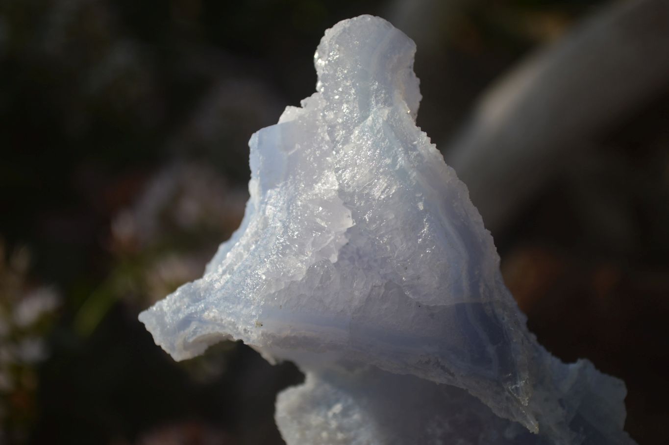 Natural Etched Blue Chalcedony Specimens  x 6 From Nsanje, Malawi - Toprock Gemstones and Minerals 