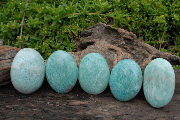 Polished Amazonite Gallets  x 24 From Madagascar - TopRock
