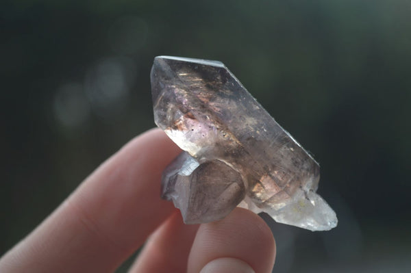 Natural Smokey Amethyst Window Quartz Crystals  x 20 From Chiredzi, Zimbabwe - Toprock Gemstones and Minerals 