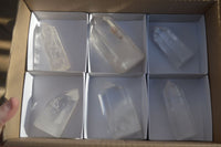 Polished Clear Quartz Crystal Points  x 6 From Madagascar - Toprock Gemstones and Minerals 