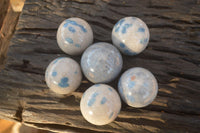 Polished Blue Spotted Spinel Quartz Spheres x 8 From Madagascar - Toprock Gemstones and Minerals 