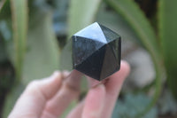 Polished Black Basalt Points  x 3 From Madagascar