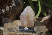 Polished Smokey Rutilated Window Amethyst Point x 1 From Madagascar - Toprock Gemstones and Minerals 