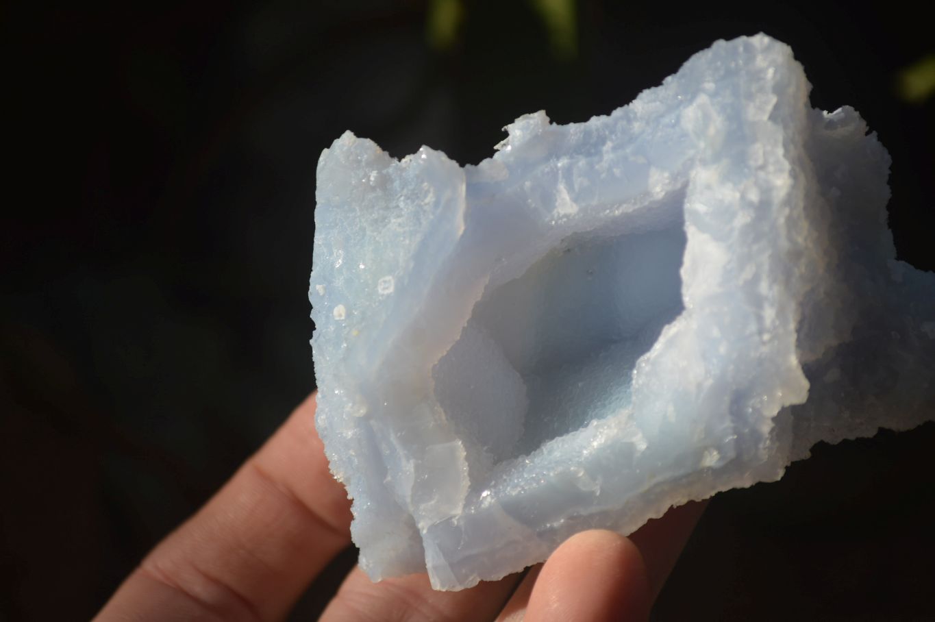 Natural Etched Blue Chalcedony Specimens  x 6 From Nsanje, Malawi - Toprock Gemstones and Minerals 