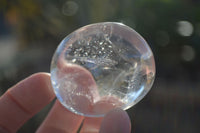 Polished Semi Optic Clear Quartz Galet / Palm Stones x 12 From Madagascar - Toprock Gemstones and Minerals 