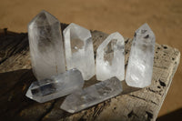 Polished Clear Quartz Crystal Points  x 6 From Madagascar - Toprock Gemstones and Minerals 