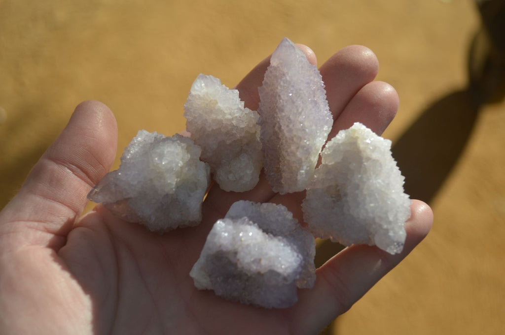 Natural Small Pale Lilac Spirit Quartz Clusters x 35 From Boekenhouthoek, South Africa - Toprock Gemstones and Minerals 
