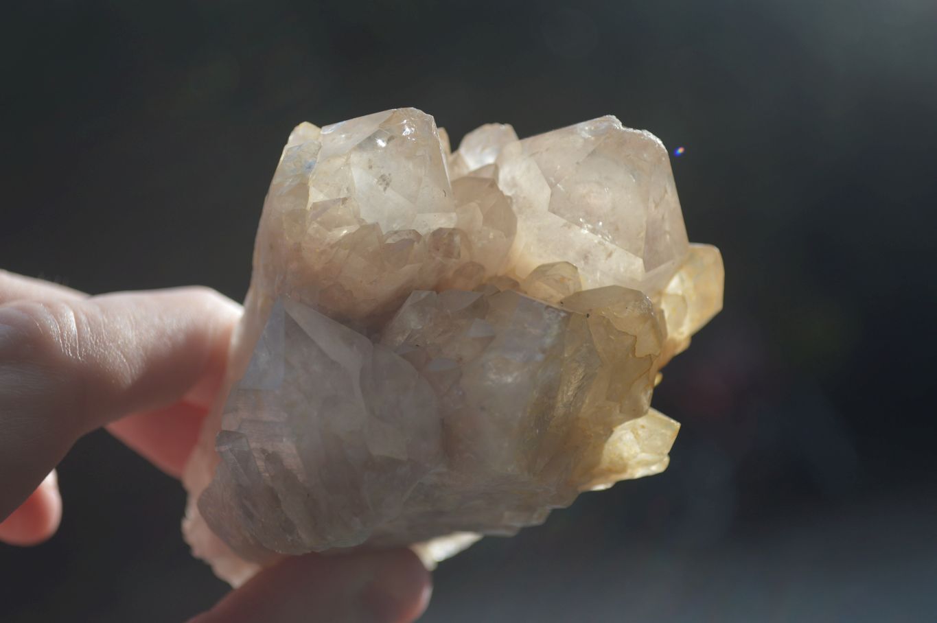 Natural Cascading White Phantom Smokey Quartz Clusters  x 6 From Luena, Congo - Toprock Gemstones and Minerals 