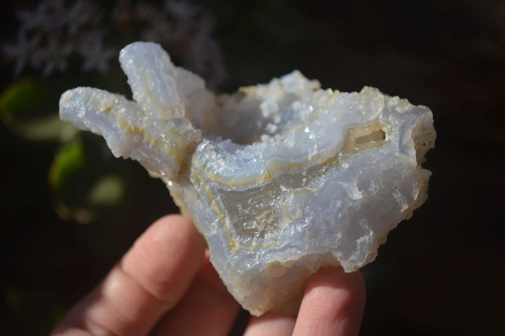 Natural Etched Blue Chalcedony Specimens  x 6 From Nsanje, Malawi - Toprock Gemstones and Minerals 