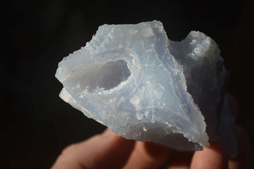 Natural Etched Blue Chalcedony Specimens  x 6 From Nsanje, Malawi - Toprock Gemstones and Minerals 