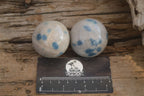 Polished Blue Spotted Spinel Quartz Spheres x 8 From Madagascar - Toprock Gemstones and Minerals 