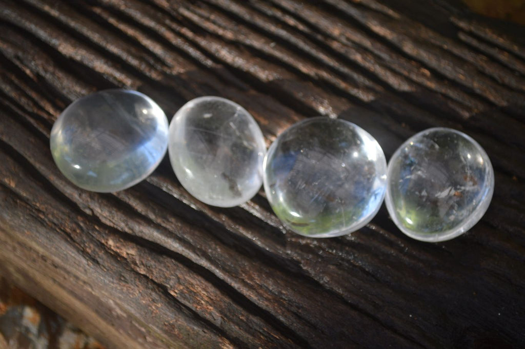 Polished Semi Optic Clear Quartz Galet / Palm Stones x 12 From Madagascar - Toprock Gemstones and Minerals 