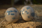 Polished Blue Spotted Spinel Quartz Spheres x 8 From Madagascar - Toprock Gemstones and Minerals 