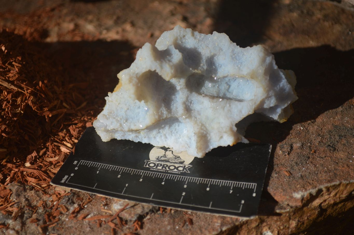 Natural Etched Blue Chalcedony Specimens  x 6 From Nsanje, Malawi - Toprock Gemstones and Minerals 