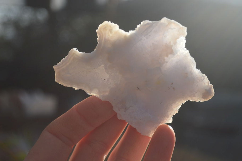 Natural Etched Blue Chalcedony Specimens  x 12 From Nsanje, Malawi - Toprock Gemstones and Minerals 