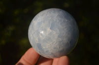 Polished Blue Calcite Spheres x 4 From Ihadilalana, Madagascar - Toprock Gemstones and Minerals 