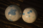 Polished Blue Spotted Spinel Quartz Spheres x 8 From Madagascar - Toprock Gemstones and Minerals 