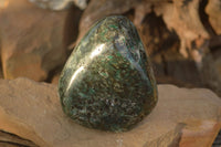 Polished Emerald Mica In Matrix Standing Free Forms x 1 From Mutoko, Zimbabwe - Toprock Gemstones and Minerals 