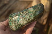 Polished Emerald Mica In Matrix Standing Free Forms x 1 From Mutoko, Zimbabwe - Toprock Gemstones and Minerals 