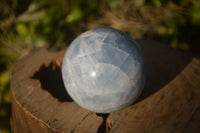 Polished Blue Calcite Spheres x 4 From Ihadilalana, Madagascar - Toprock Gemstones and Minerals 