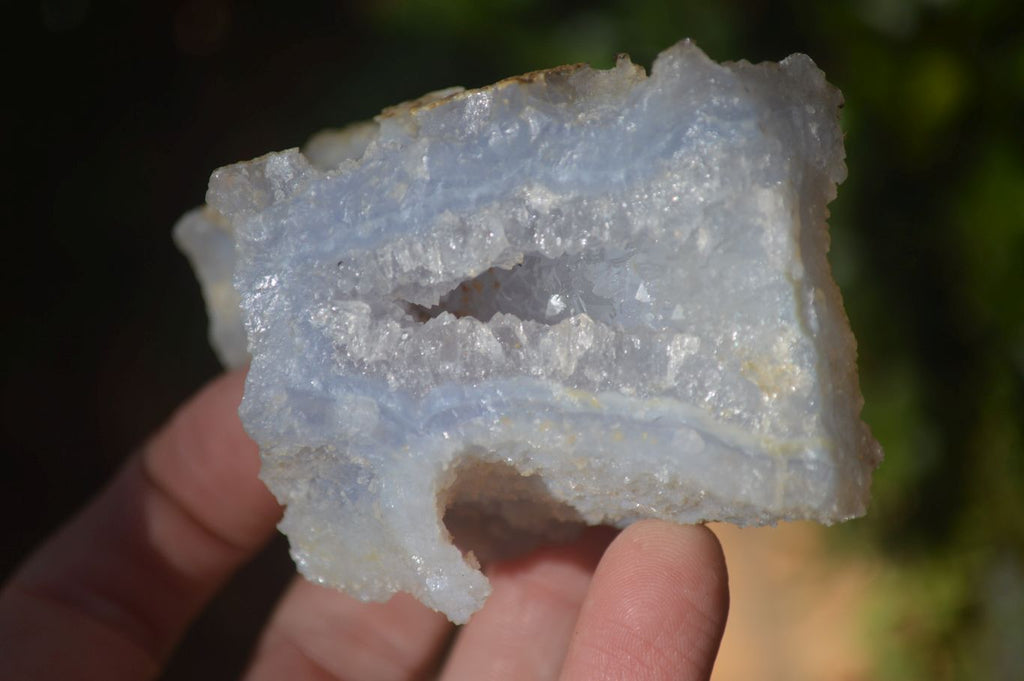 Natural Etched Blue Chalcedony Specimens  x 6 From Nsanje, Malawi - Toprock Gemstones and Minerals 
