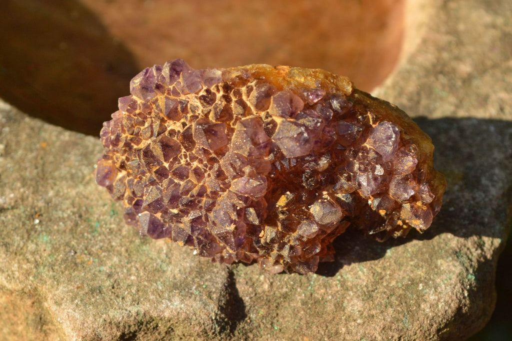 Natural Small Dark "Amethystos" Amethyst Clusters x 35 From Kwaggafontein, South Africa - TopRock