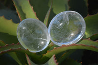 Polished Semi Optic Clear Quartz Galet / Palm Stones x 12 From Madagascar - Toprock Gemstones and Minerals 