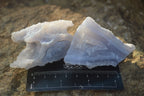 Natural Etched Blue Chalcedony Specimens  x 12 From Nsanje, Malawi - Toprock Gemstones and Minerals 