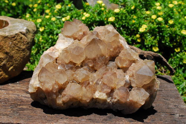 Natural Smokey White Phantom Cascading Cluster x 1 From Lwena, Congo - TopRock