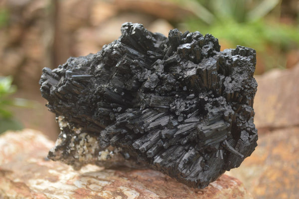 Natural Schorl Black Tourmaline Specimens x 2 From Erongo Mountains, Namibia - TopRock