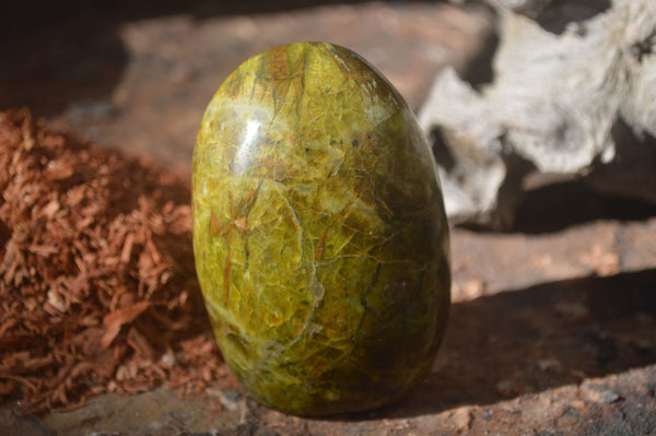 Polished Green Opal Standing Free Forms  x 6 From Madagascar - Toprock Gemstones and Minerals 