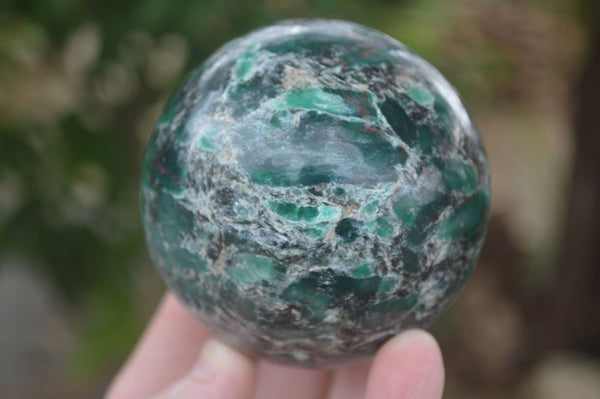 Polished Emerald In Mica & Quartz Matrix Spheres  x 2 From Zimbabwe