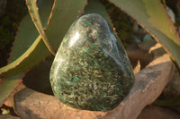 Polished Emerald Mica In Matrix Standing Free Forms x 1 From Mutoko, Zimbabwe - Toprock Gemstones and Minerals 