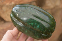Polished Serpentine & Verdite Pumpkin Carvings x 2 From Zimbabwe - Toprock Gemstones and Minerals 