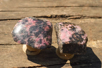 Polished One Side Polished Rhodonite Free Forms  x 5 From Ambindavato, Madagascar - TopRock