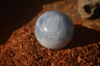 Polished Blue Calcite Spheres x 4 From Ihadilalana, Madagascar - Toprock Gemstones and Minerals 