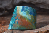 Polished Blue Shattuckite Free Forms  x 6 From Erongo, Namibia - Toprock Gemstones and Minerals 