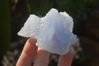 Natural Etched Blue Chalcedony Specimens  x 12 From Nsanje, Malawi - Toprock Gemstones and Minerals 